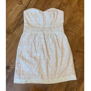 Pins and Needles Urban Outfitters strapless white lace-like dress